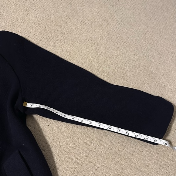 Vintage Accento by Marzotto Women’s/Unisex Long Wool Coat Navy Blue Size 10 - Picture 9 of 11